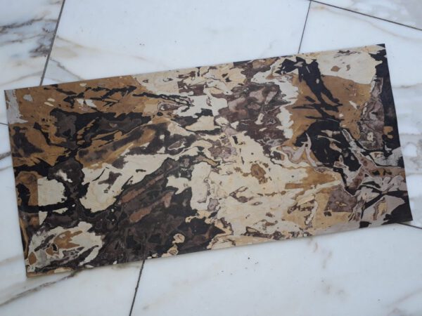 1x Lemaro Leder (LE-58), braun & cognac & beige, Stärke: ca. 0,8mm, Maß: ca. 57x27cm
