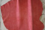 1x Lederhaut (DO-126), antik-korallenrot, velours