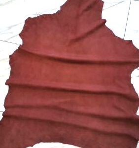 1x Lederhaut (DO-117), rostbraun, velours
