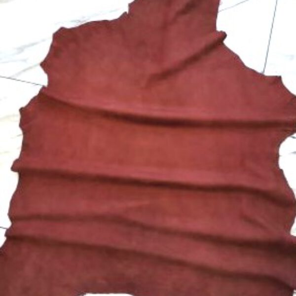 1x Lederhaut (DO-117), rostbraun, velours