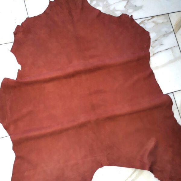 1x Lederhaut (DO-118), rostbraun, velours