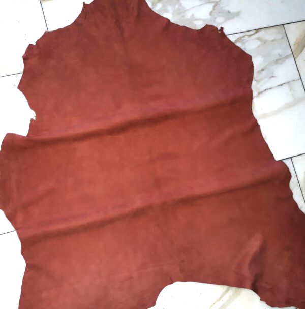 1x Lederhaut (DO-118), rostbraun, velours
