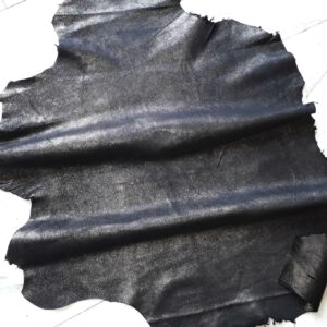 1x Lederhaut (LH-905), antik-anthrazitgrau 0,8mm, nappa metallic