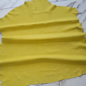 1x Lederhaut (GO-937), zitronengelb 0,6mm, velours