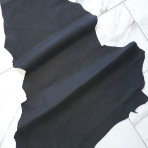 1x Lederhaut (HO-943), anthrazitschwarz 0,6mm, velours
