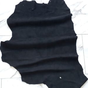 1x Lederhaut (HO-944), schwarz 0,6mm, velours
