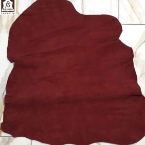1x Lederhaut (ZO-1063), weinrot 0,7mm, velours