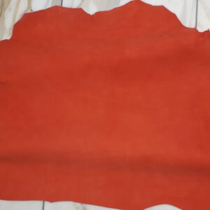 1x Lederhaut (ZO-1064), orangefarben 0,9mm, velours