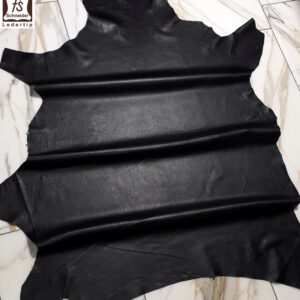 1x Lederhaut (YH-1067), anthrazitschwarz 0,4mm, nappa