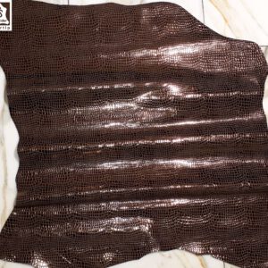 1x Lederhaut (MO-1092), bronzebraun 0,7mm, nappa metallic, geprägt