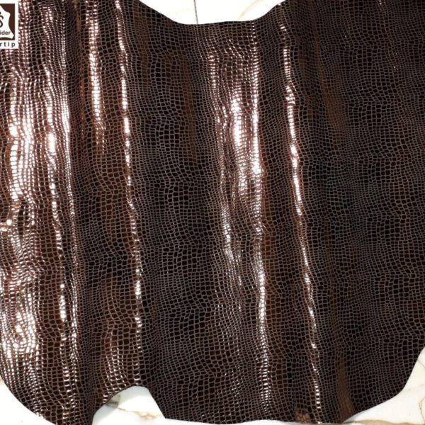 1x Lederhaut (MO-1093), bronzebraun 0,7mm, nappa metallic, geprägt