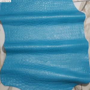 1x Lederhaut (MO-1096), himmelblau 0,7mm, nappa geprägt