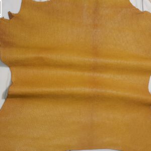 1x Lederhaut (RO-1103), dottergelb 0,8mm, nappa geprägt