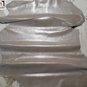 1x Lederhaut (ZH-1114), beige 0,7mm, nappa metallic geprägt