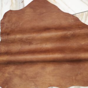1x Lederhaut (BO-1169), camelbraun 0,7mm, nappa handbemalt