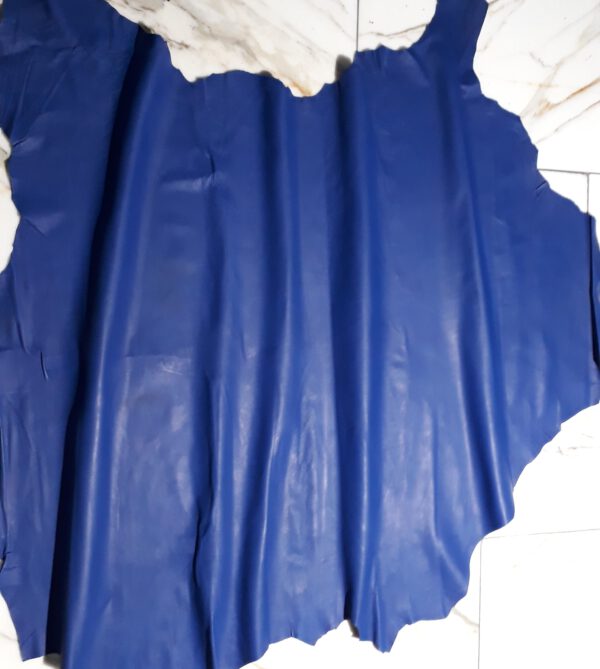 1x Lederhaut (ZO-1210), royalblau 0,6mm, nappa – Bild 2
