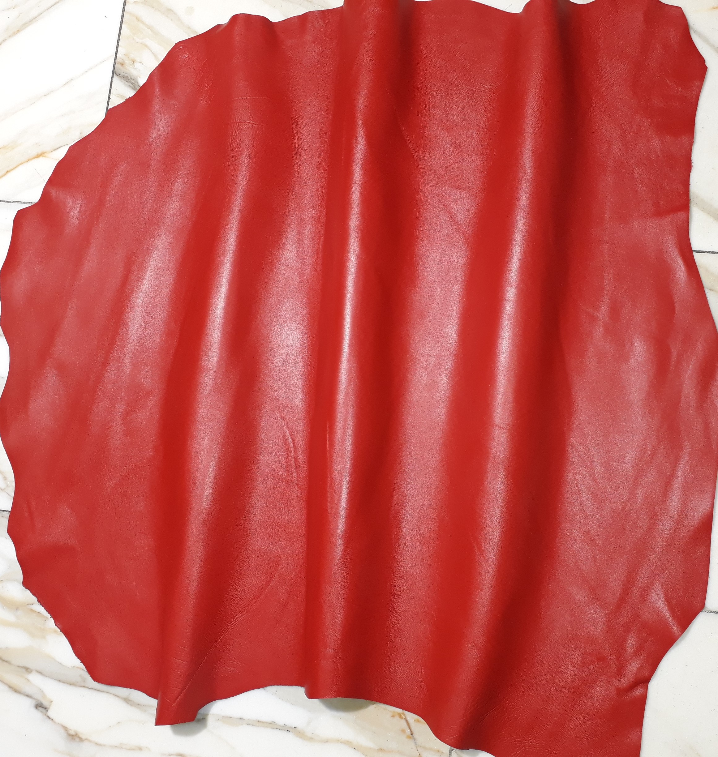 1x Lederhaut (XO-1227), erdbeerrot 0,8mm, nappa
