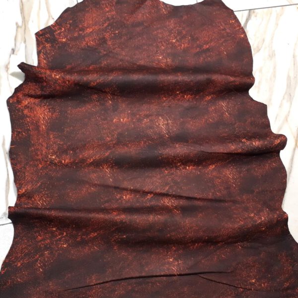 1x Lederhaut (AO-1402), rostbraun 0,6mm, bedruckt