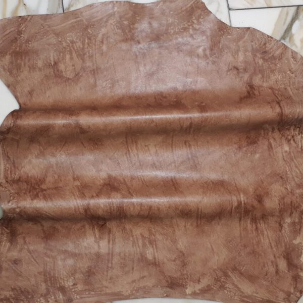 1x Lederhaut (BO-1406), hautfarben 0,7mm, nappa handbemalt