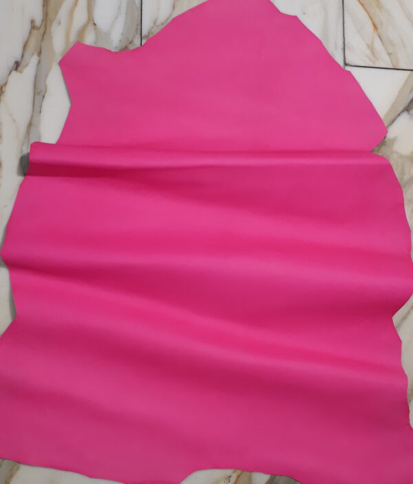 1x Lederhaut (SD-1431), neonpink 0,8mm, nappa – Bild 2
