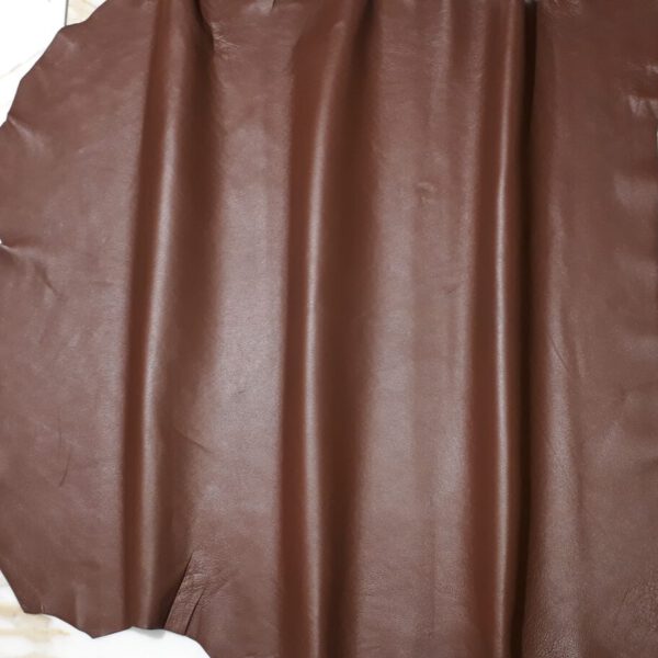 1x Lederhaut (SE-1469), nougatbraun, 0,6mm, nappa