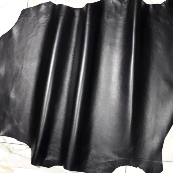 1x Lederhaut (SE-1480), anthrazitschwarz, 0,8mm, nappa