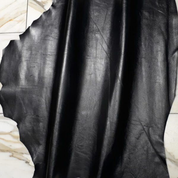 1x Lederhaut (SD-1496), anthrazitschwarz, 0,9mm, nappa