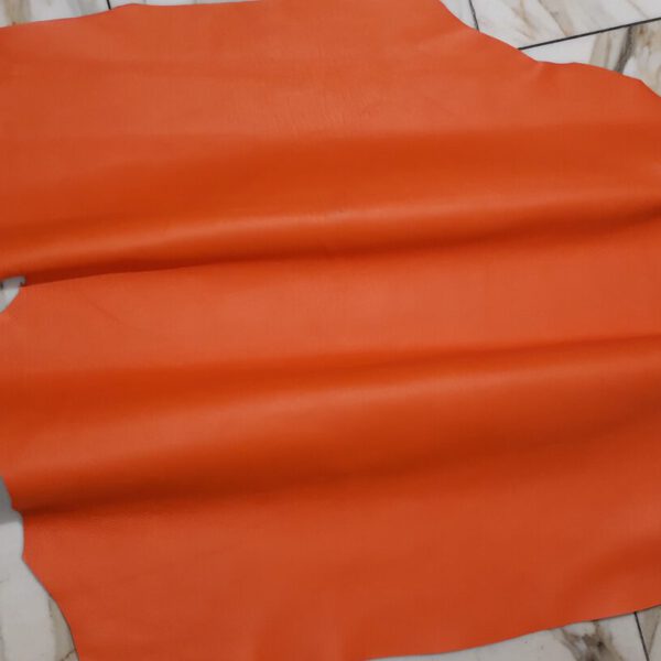 1x Lederhaut (SC-1507), orangefarben, 1,0mm, nappa