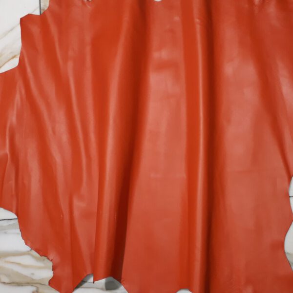 1x Lederhaut (SC-1508), orangefarben, 0,8mm, nappa
