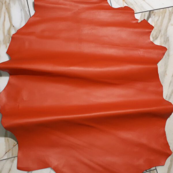 1x Lederhaut (SC-1509), orangefarben, 0,8mm, nappa