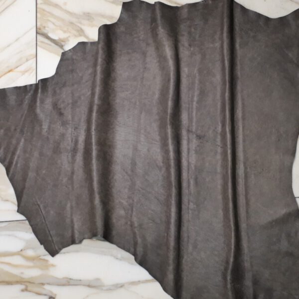 1x Lederhaut (LO-1521), antikgrau, 0,3mm, nappa