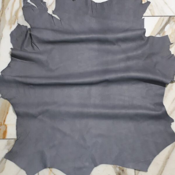 1x Lederhaut (LO-1522), antikgrau, 0,3mm, nappa