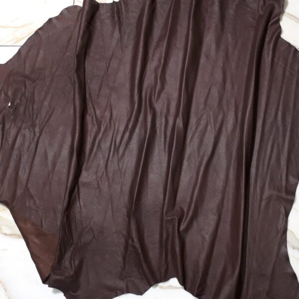 1x Lederhaut (LO-1528), schokobraun, 0,3mm, nappa