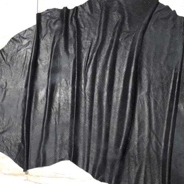 1x Lederhaut (LO-1530), antik-anthrazitschwarz, 0,3mm, nappa