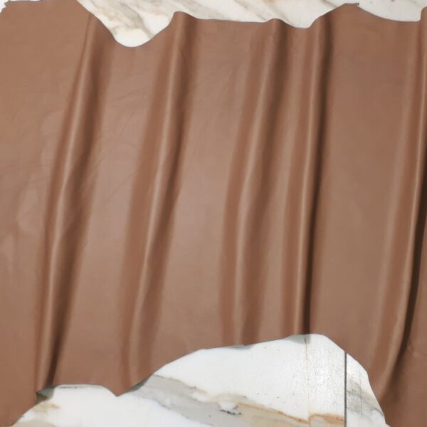 1x Lederhaut (LH-1535), nougatbraun, 0,3mm, nappa