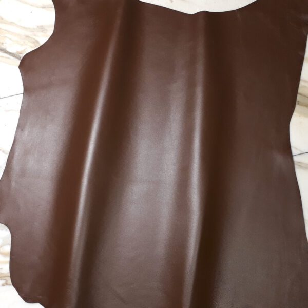 1x Lederhaut (YO-1551), tabakbraun, 0,8mm, nappa