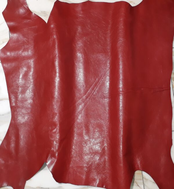 1x Lederhaut (ZO-1570), kirschrot, 1,0mm, nappa