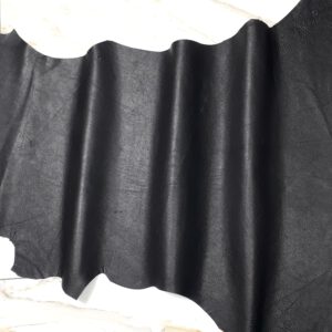 1x Lederhaut (FO-1582), anthrazitschwarz, 0,6mm, nappa