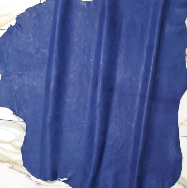 1x Lederhaut (FO-1601), saphirblau, 0,5mm, nappa