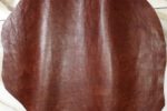 1x Lederhaut (GO-1612), kastanienbraun, 0,7mm, nappa handbemalt