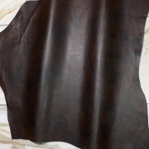 1x Lederhaut (GO-1613), maronenbraun, 0,7mm, nappa handbemalt