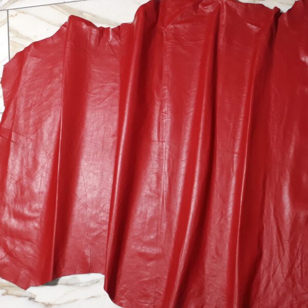1x Lederhaut (LT-1617), erdbeerrot, 0,5mm, nappa