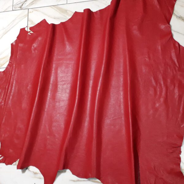 1x Lederhaut (AO-1621), erdbeerrot, 0,5mm, nappa