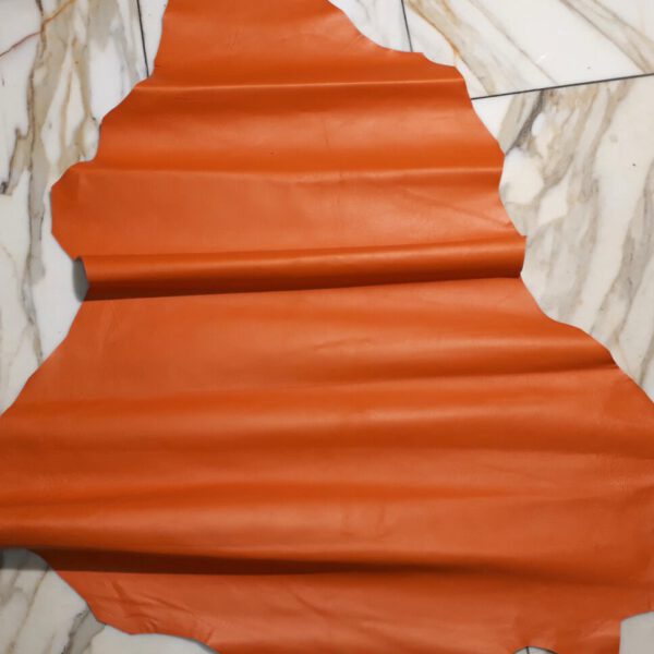 1x Lederhaut (FO-1622), orange, 0,6mm, nappa
