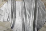 1x Lederhaut (FO-1624), silber, 0,6mm, nappa metallic