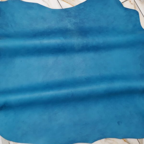 1x Lederhaut (LT-1626), seeblau, 0,6mm, nappa