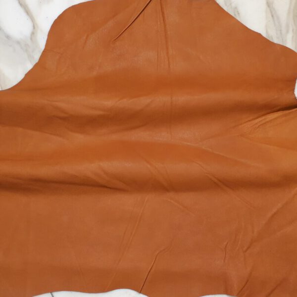 1x Lederhaut (LH-1632), cognacbraun, 0,5mm, nappa