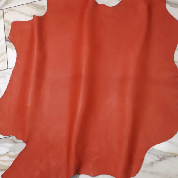 1x Lederhaut (SC-1638), orangefarben, 0,6mm, nappa
