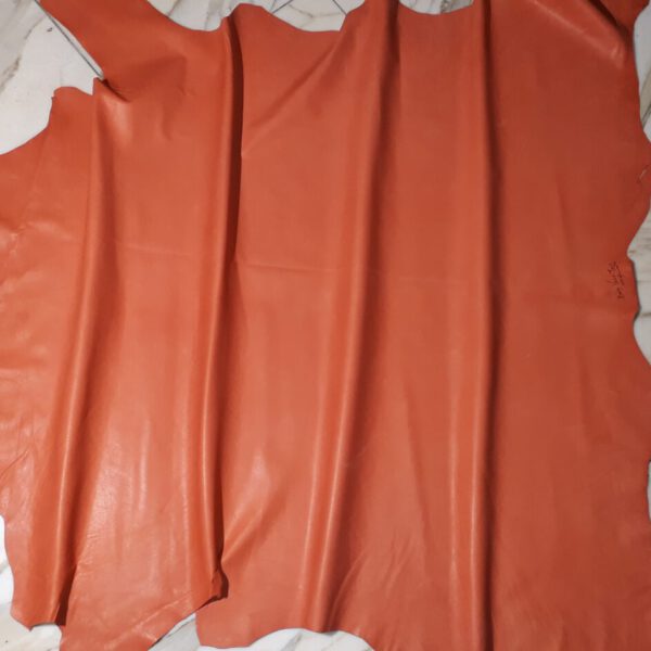 1x Lederhaut (SC-1639), orangefarben, 0,7mm, nappa