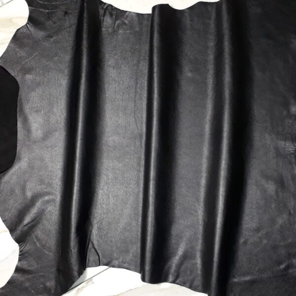 1x Lederhaut (SD-1646), anthrazitschwarz, 0,6mm, nappa